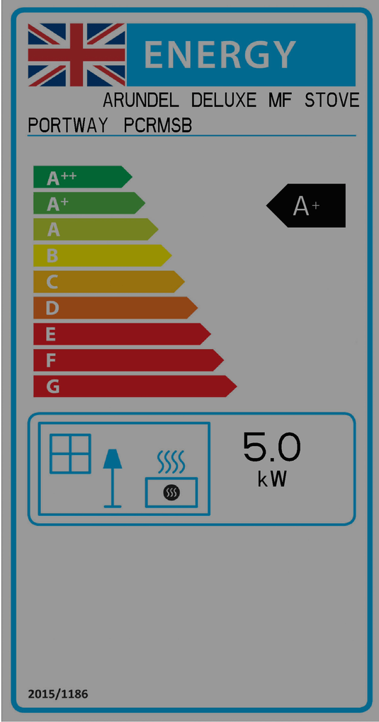 Portway Arundel Deluxe Multifuel Stove - Black