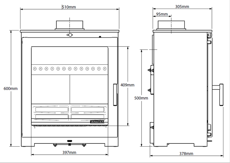 Load image into Gallery viewer, Portway Arundel XL Multifuel Stove - Black
