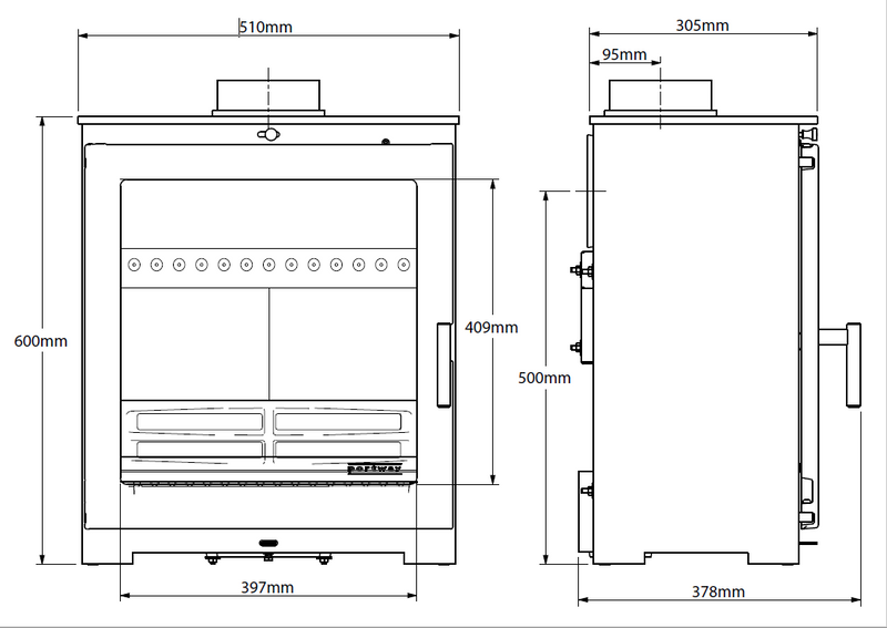 Load image into Gallery viewer, Portway Arundel XL Multifuel Stove - Black
