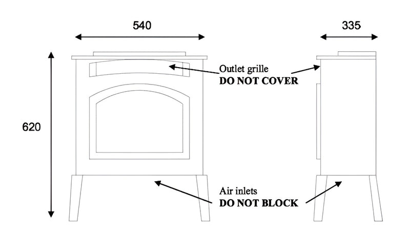 Load image into Gallery viewer, Burley Ambience Flueless Gas Stove - Black