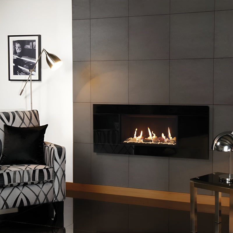 Load image into Gallery viewer, Gazco Studio 1 Glass Conventional & Balanced Flue - Glass Frame - Black