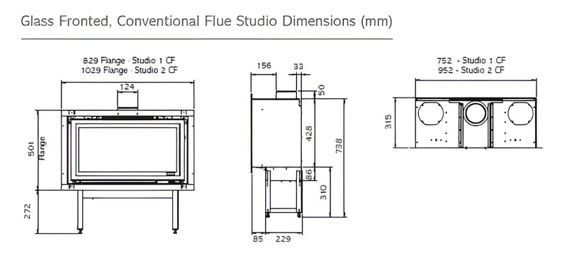 Load image into Gallery viewer, Gazco Studio 1 Gas Fire - Conventional Flue - Glass Fronted - Black