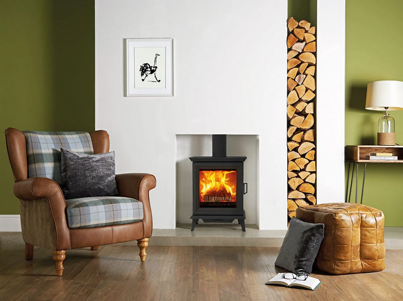 Load image into Gallery viewer, Stovax Sheraton 5 Wood Stove - Black
