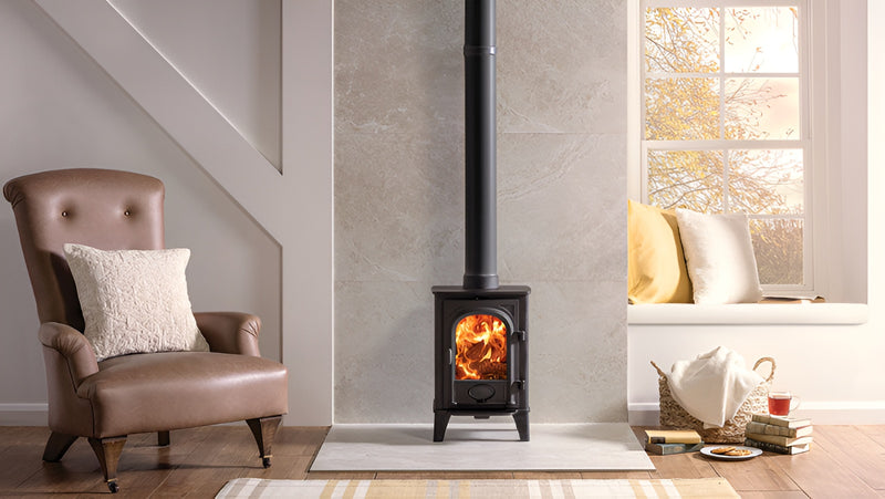 Load image into Gallery viewer, Stovax Stockton 4 Wood Stove - Black