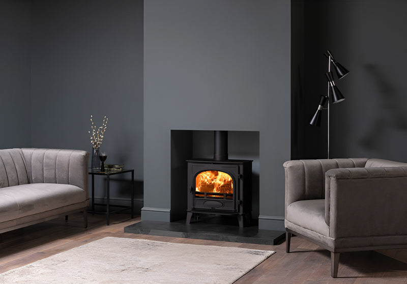 Load image into Gallery viewer, Stovax Stockton 5 Wide Multifuel Stove - Black