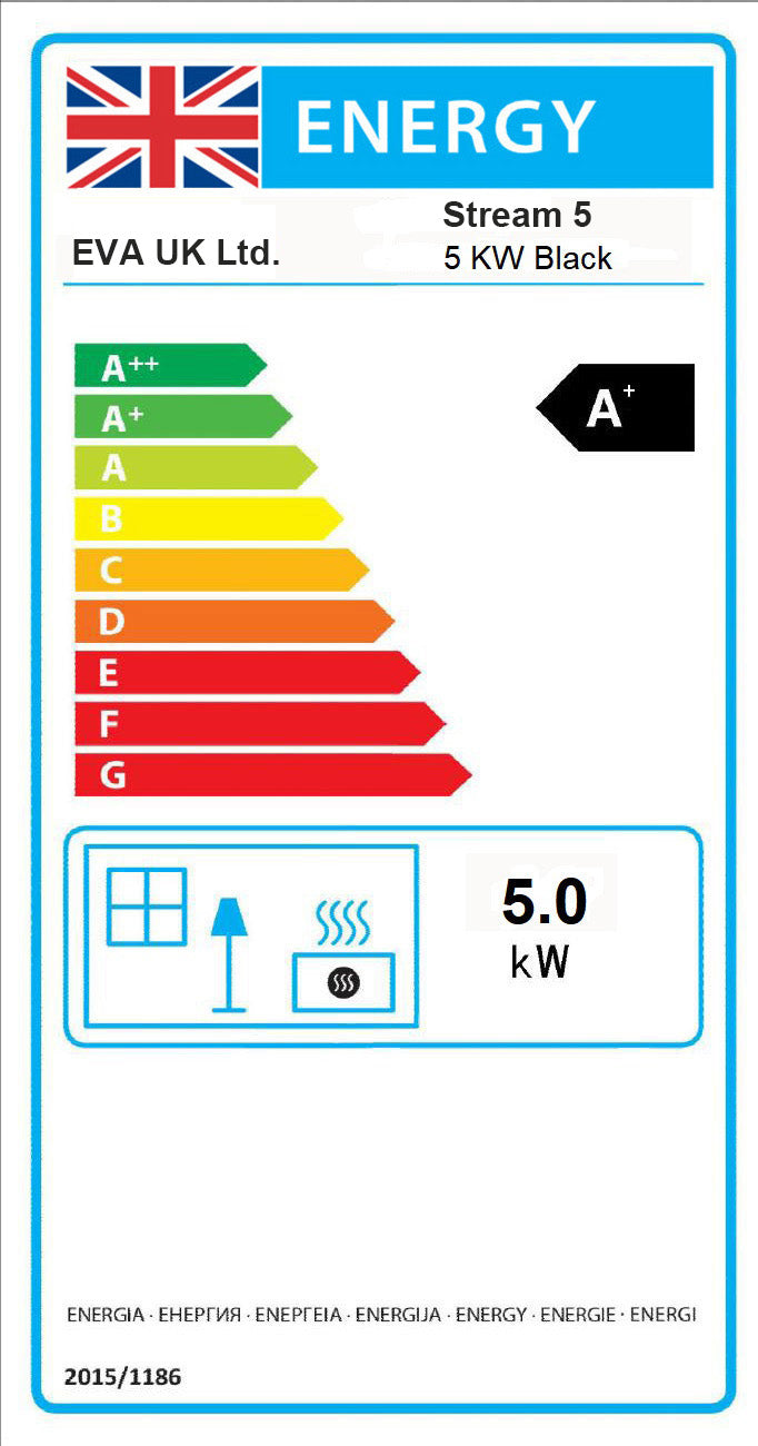 Load image into Gallery viewer, EVA UK Stream 5 Multifuel Stove - Black
