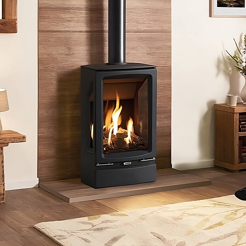 Load image into Gallery viewer, Gazco Vogue Midi T Gas Stove - Black