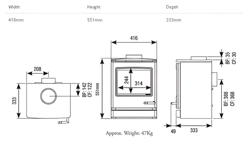 Load image into Gallery viewer, Gazco CL5 Gas Stove - Black