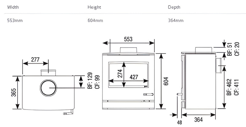 Load image into Gallery viewer, Gazco CL8 Gas Stove - Black