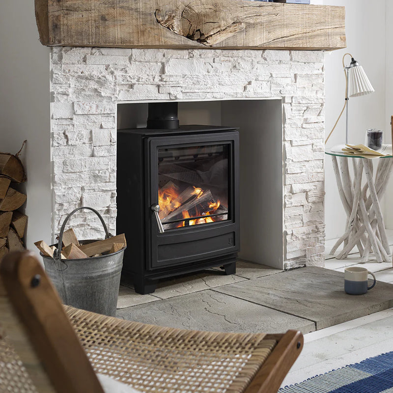 Load image into Gallery viewer, Arada Ecoburn 5 Widescreen Wood Stove - Black
