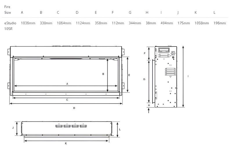 Load image into Gallery viewer, Gazco eStudio 105R Inset Electric Fire