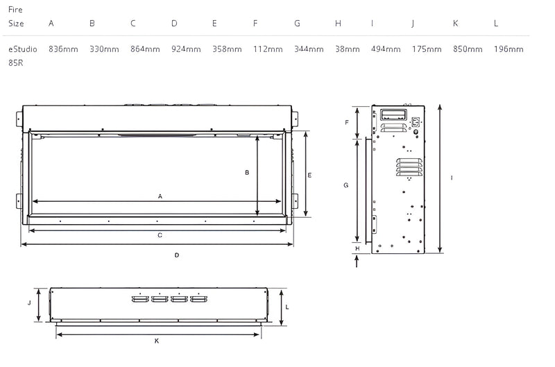 Load image into Gallery viewer, Gazco eStudio 85R Inset Electric Fire