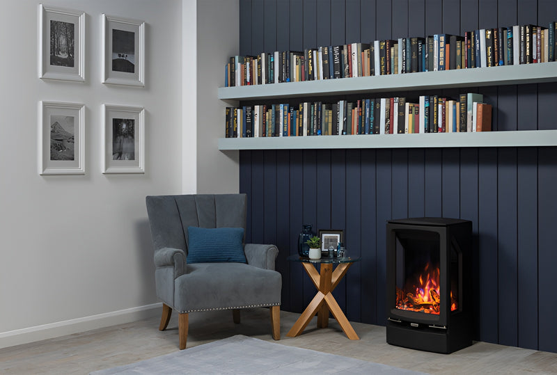 Load image into Gallery viewer, Gazco Vogue Midi T Electric Stove - Black