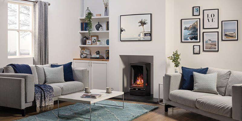 Load image into Gallery viewer, Gazco Vogue Midi T Electric Stove - Black