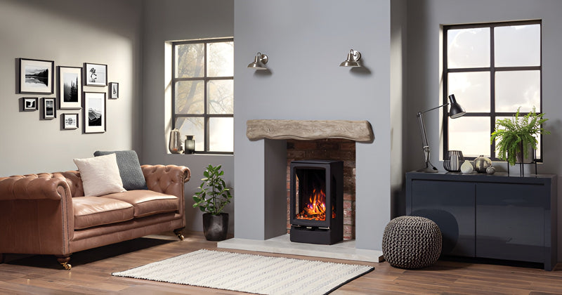 Load image into Gallery viewer, Gazco Vogue Midi T Electric Stove - Black