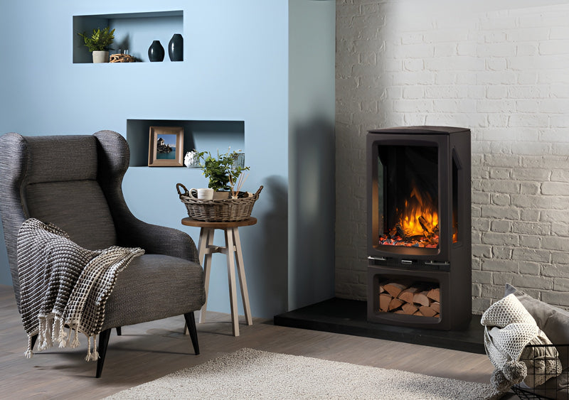 Load image into Gallery viewer, Gazco Vogue Midi T Midline Electric Stove - Black