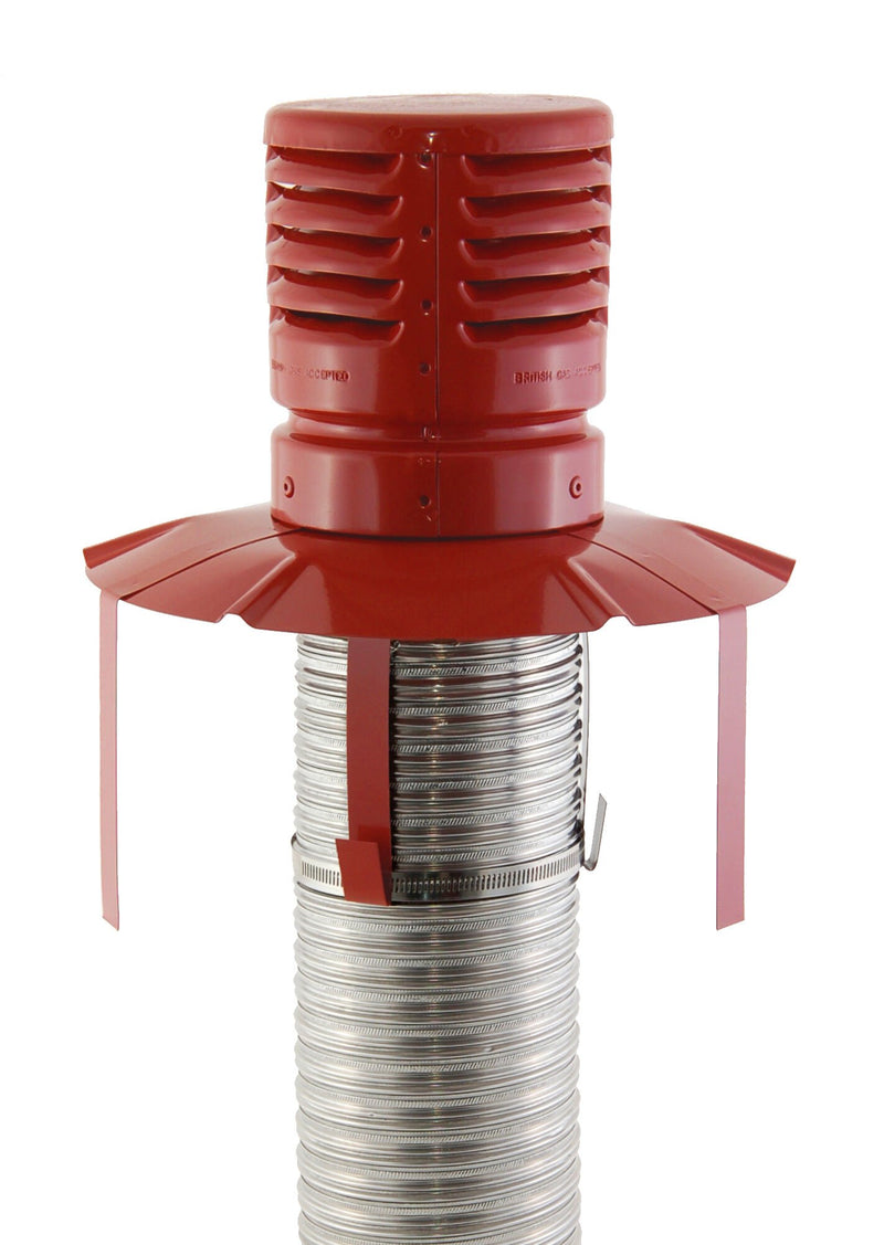 Load image into Gallery viewer, Flue Liner - GC1 Gas Terminal (Pothanger)- Round - Strap Fix - Terracotta - 125mm