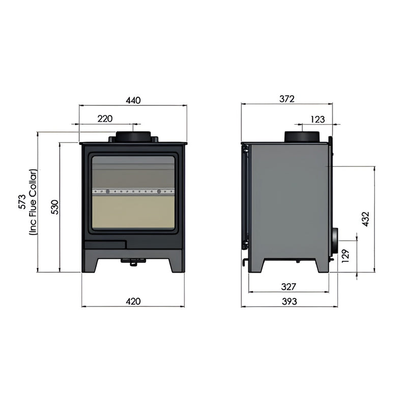 Load image into Gallery viewer, Herald Allure 4 Wood Stove - Black