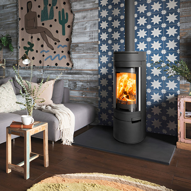 Load image into Gallery viewer, Hunter Halo Radial Wood Stove - Black