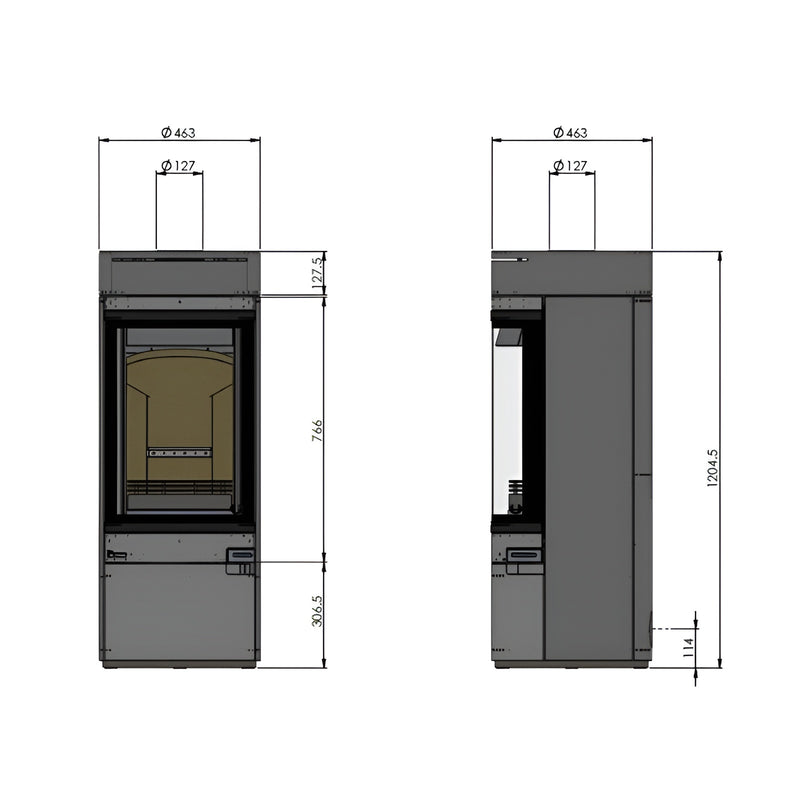 Load image into Gallery viewer, Hunter Halo Radial Wood Stove - Black