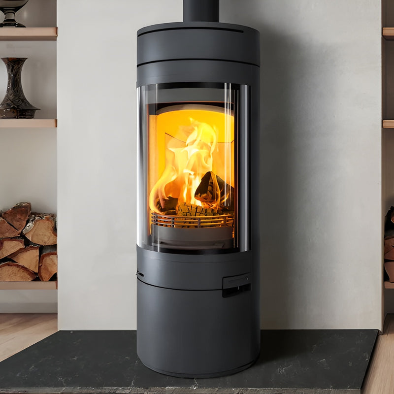 Load image into Gallery viewer, Hunter Halo Radial Wood Stove - Black
