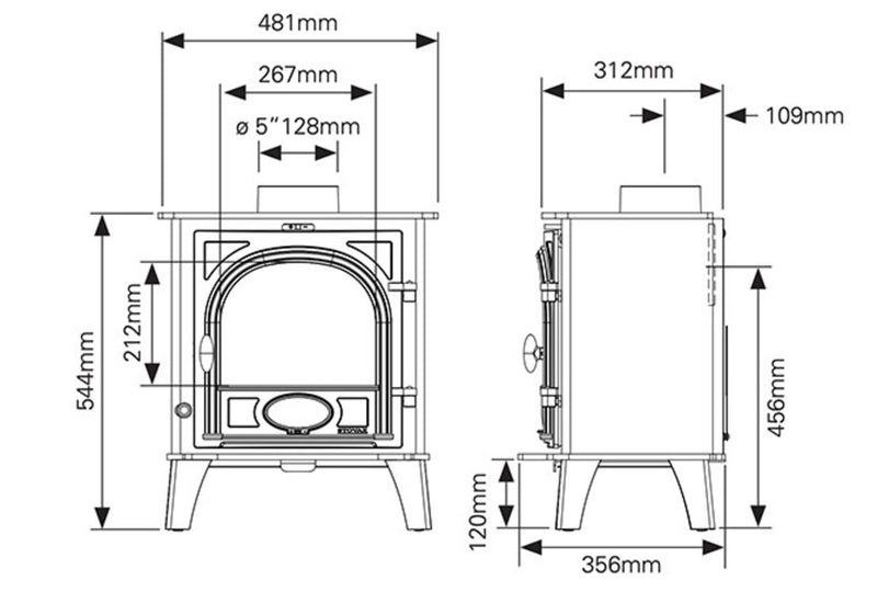 Load image into Gallery viewer, Stovax Stockton 5 Wood Stove - Black