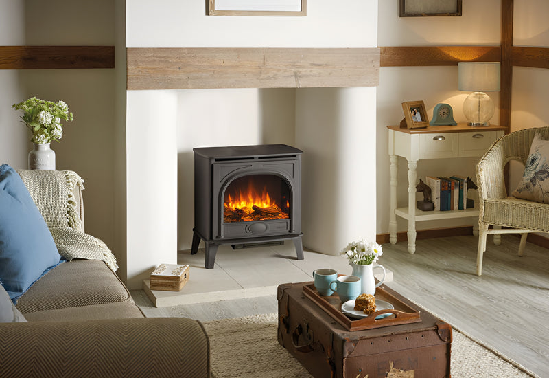 Load image into Gallery viewer, Gazco Stockton Medium Electric Stove - Black
