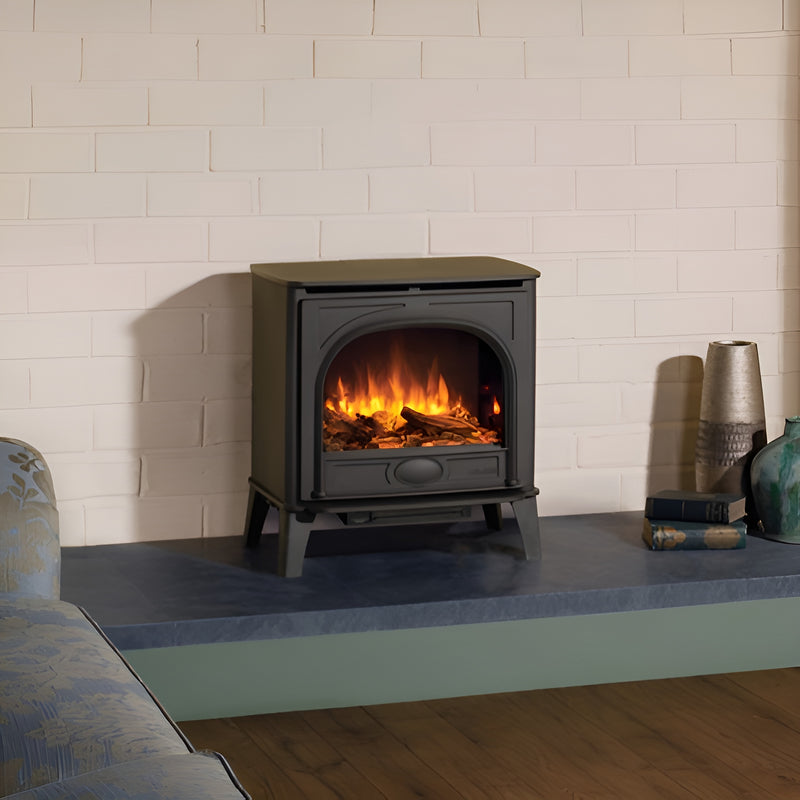 Load image into Gallery viewer, Gazco Stockton Medium Electric Stove - Black