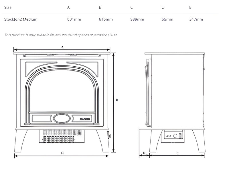 Load image into Gallery viewer, Gazco Stockton Medium Electric Stove - Black