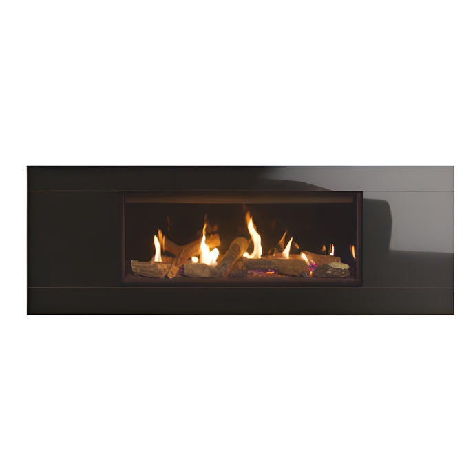 Gazco Studio 1 Glass Conventional & Balanced Flue - Glass Frame - Black