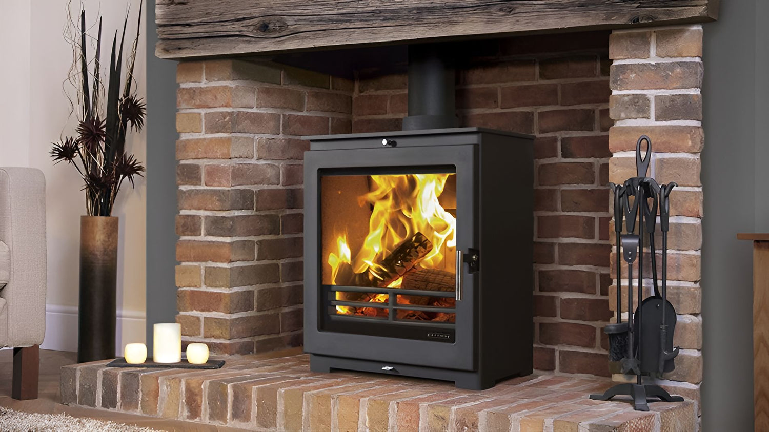 Portway Arundel XL Multifuel Stove - Black – Fireplace Products