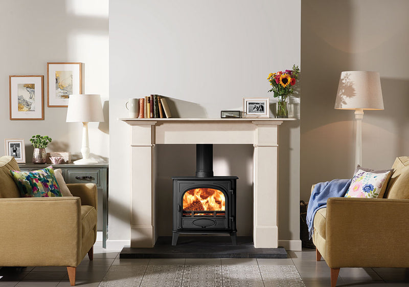 Load image into Gallery viewer, Stovax Stockton 5 Wide Multifuel Stove - Black
