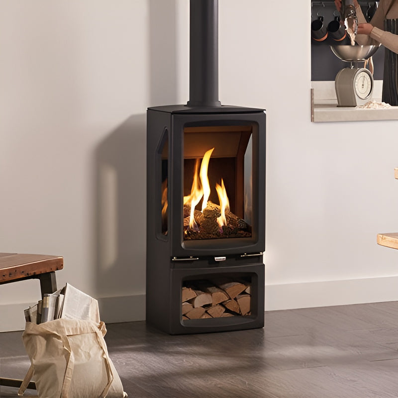 Load image into Gallery viewer, Gazco Vogue Midi T Midline Gas Stove - Black
