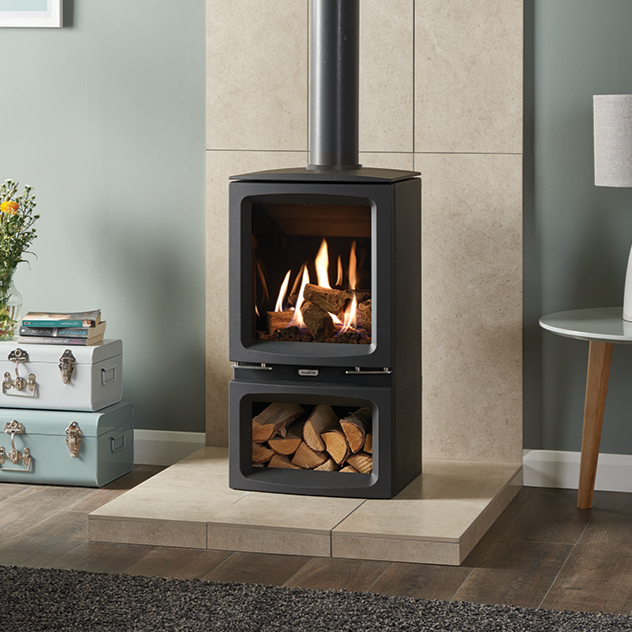 Gazco Vogue Midi Midline Gas Stove - Black