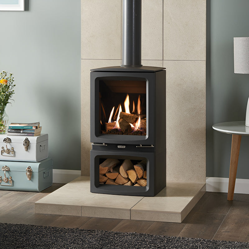 Load image into Gallery viewer, Gazco Vogue Midi Midline Gas Stove - Black
