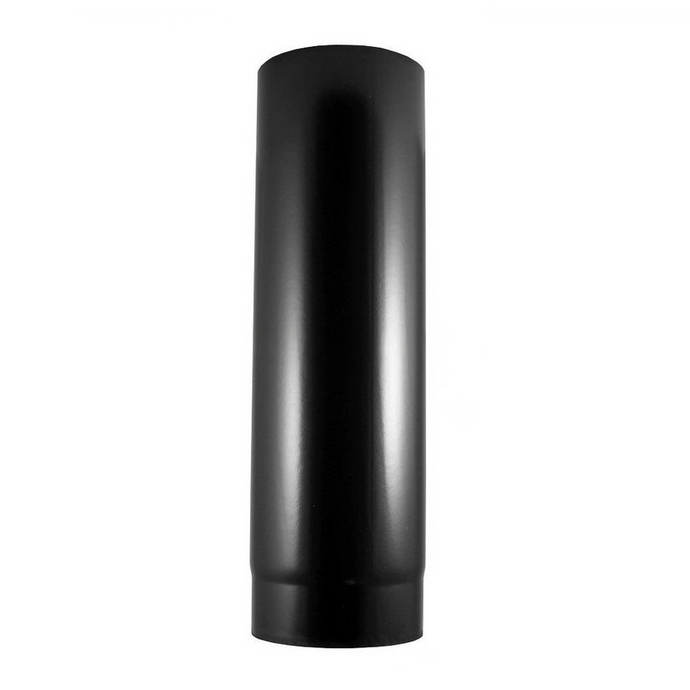 Evaflue Stove Pipe - 500mm Length - Black Vitreous Enamel