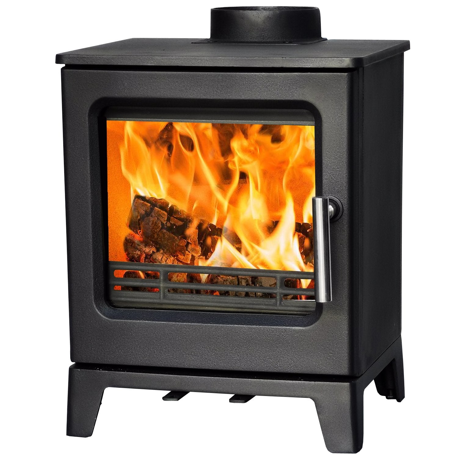 EVA UK Stream 4 Wood Stove - Black – Fireplace Products