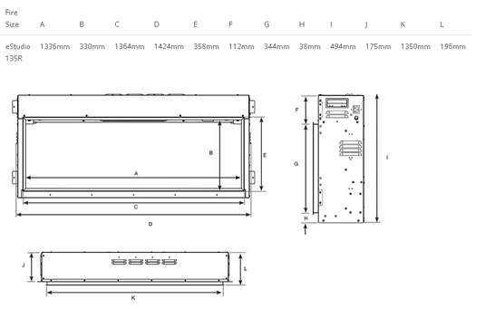 Gazco eStudio 135R Inset Electric Fire