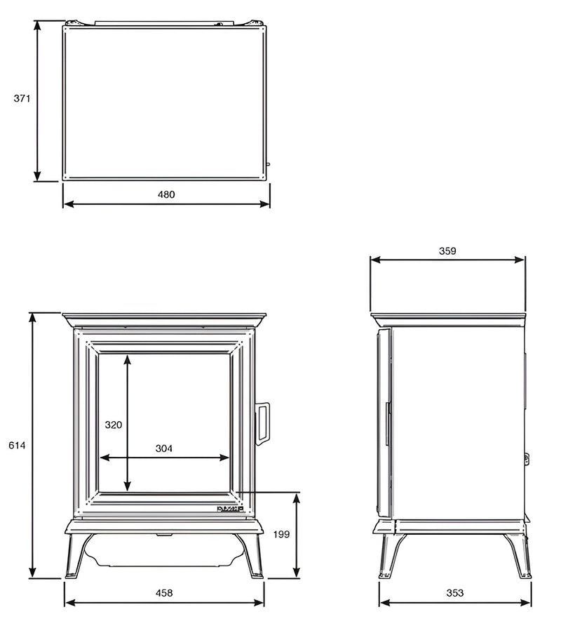 Load image into Gallery viewer, Gazco Sheraton Electric Stove - Black
