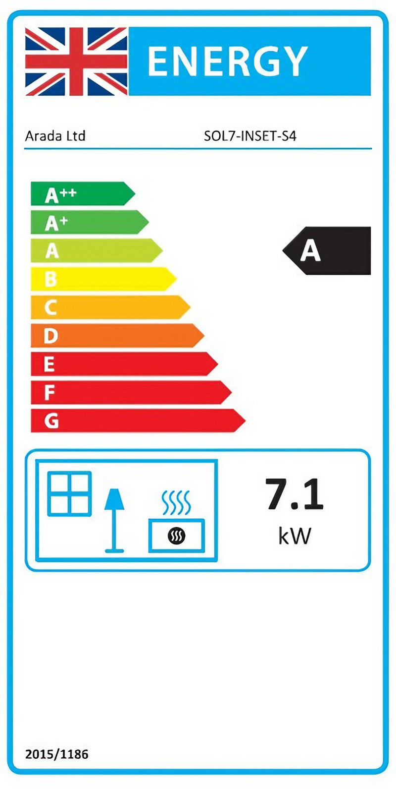 Load image into Gallery viewer, Arada Hamlet Solution 7 Inset Multifuel Stove - Black
