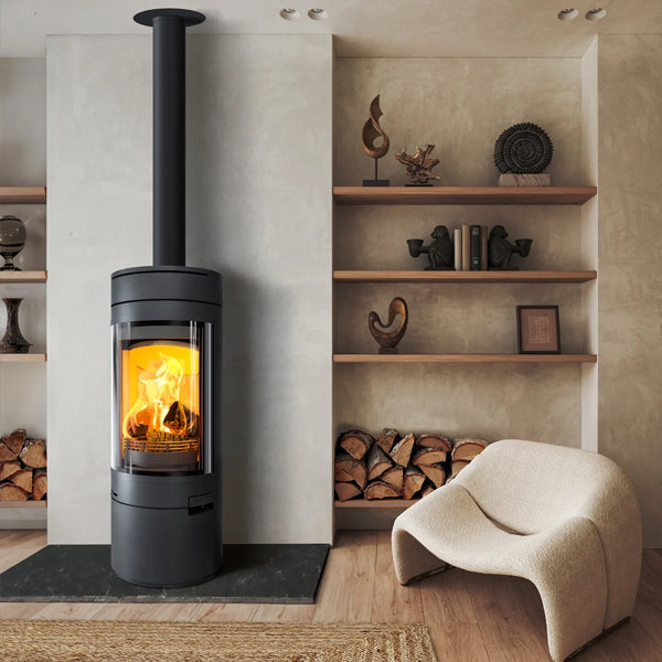 Load image into Gallery viewer, Hunter Halo Radial Wood Stove - Black
