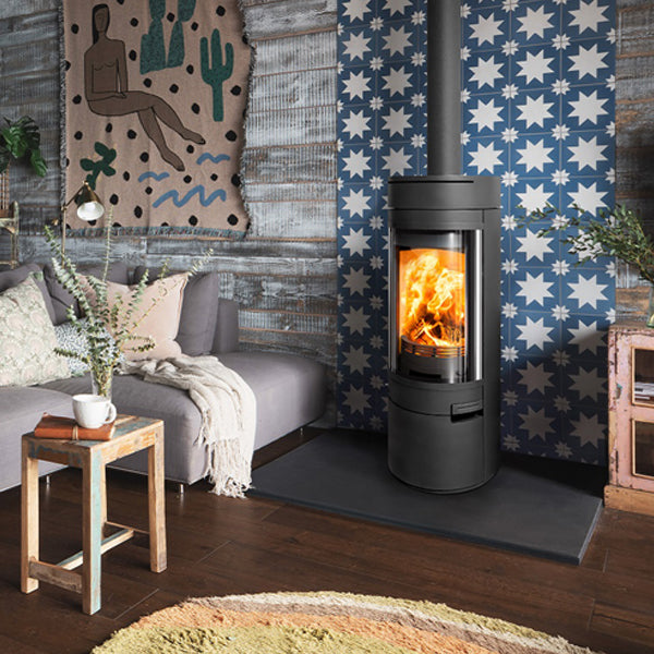 Load image into Gallery viewer, Hunter Halo Radial Wood Stove - Black
