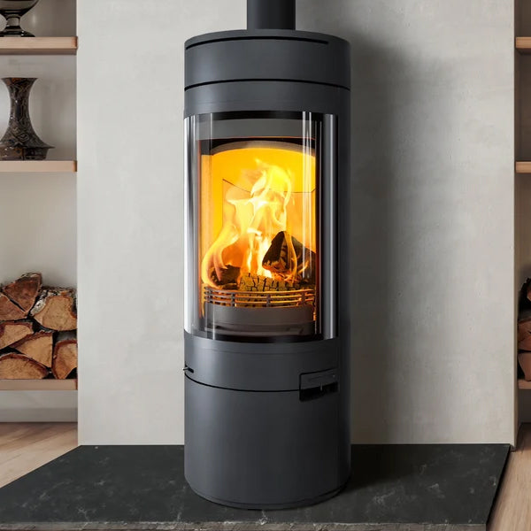 Load image into Gallery viewer, Hunter Halo Radial Wood Stove - Black
