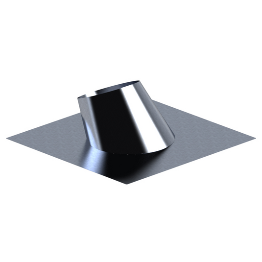 Midtherm HTS Twin Wall Flue - Adjustable Roof Plate 0-30° (Aluminium Flashing)