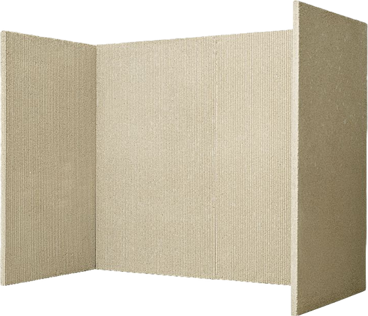 Vermiculite Board - Reeded Portrait - 1020 x 620 x 20mm