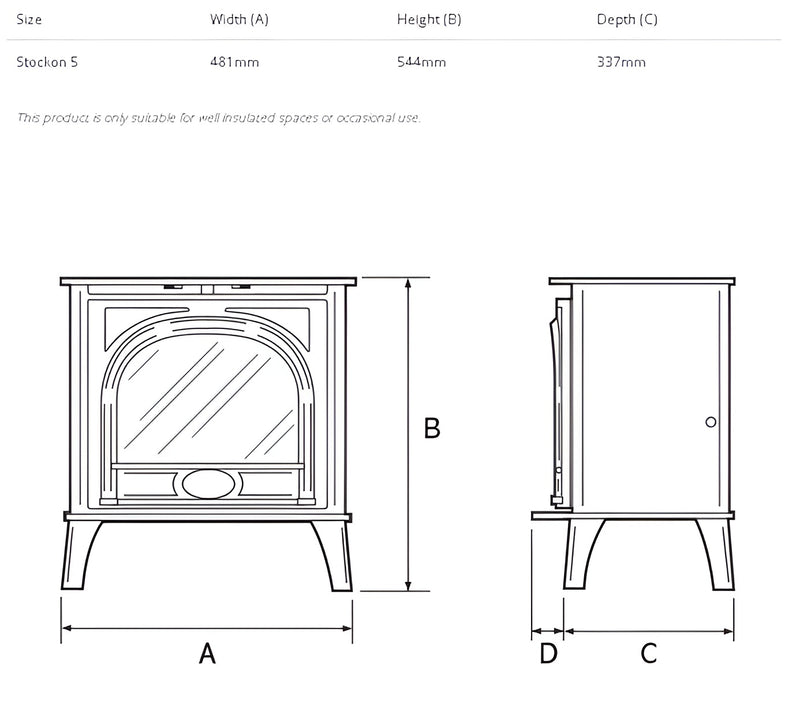 Load image into Gallery viewer, Gazco Stockton 5 Electric Stove - Black
